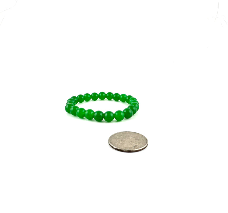 Bracelet - Green Jade 8mm - Tool to attract abundance, prosperity & good luck