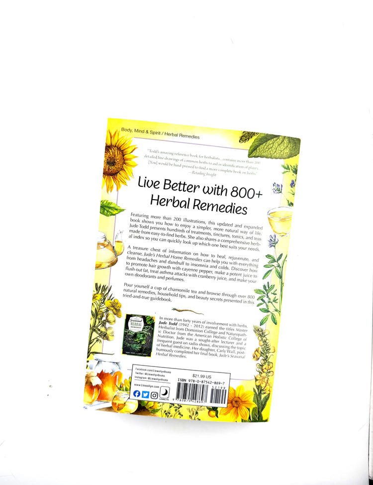 Judes Herbal Home Remedies book by Jude Todd - Holistic Health - Natural Self Care