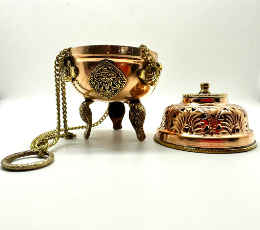 Burner: Hanging Tibetan copper censer