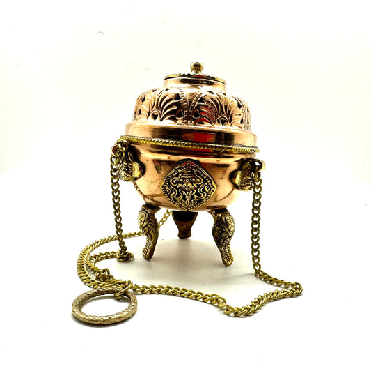 Burner: Hanging Tibetan copper censer
