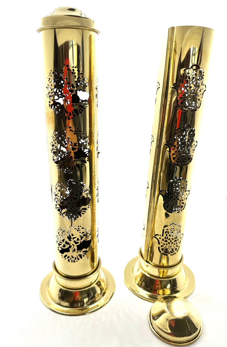 Carved Brass Incense Burner