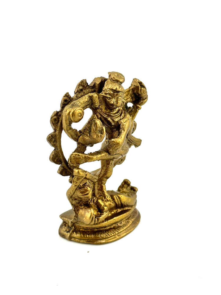 Shiva Natraj Brass Figurine 3"h