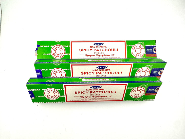 Incense: Satya Spicy Patchouli Sticks