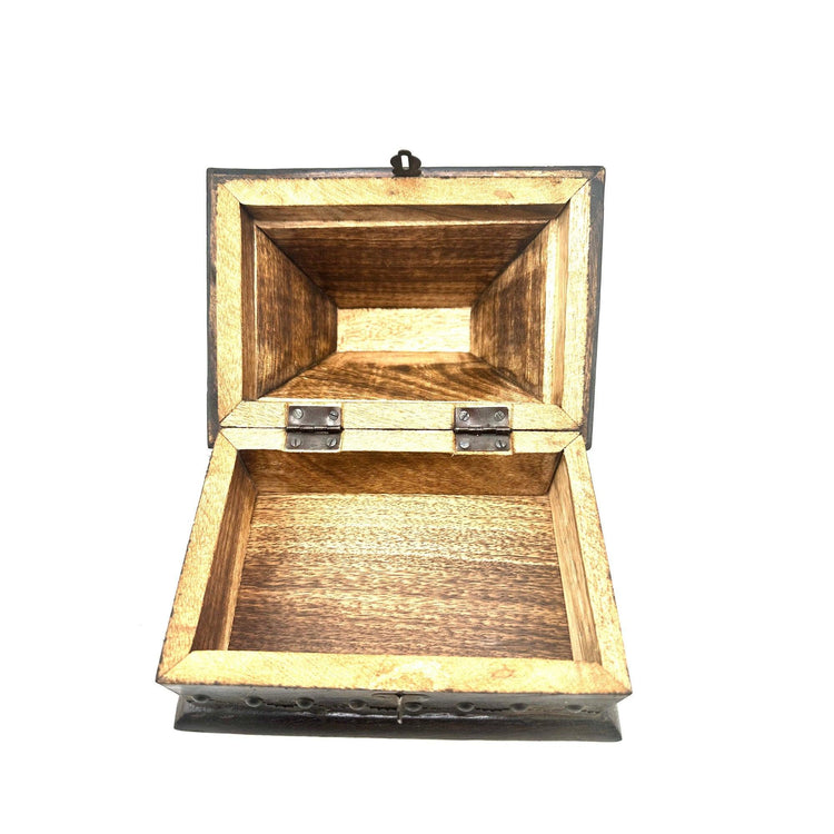 Hand Made Pentacle Inlay Wooden Box