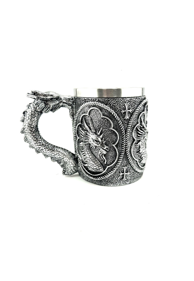 Medival Dragon Mug 12 oz w/ Stainless Steel Cup