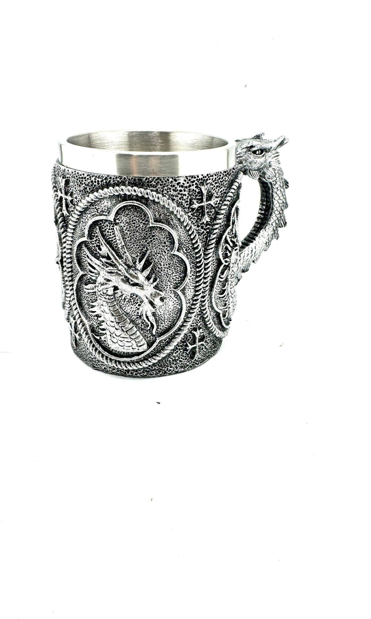 Medival Dragon Mug 12 oz w/ Stainless Steel Cup