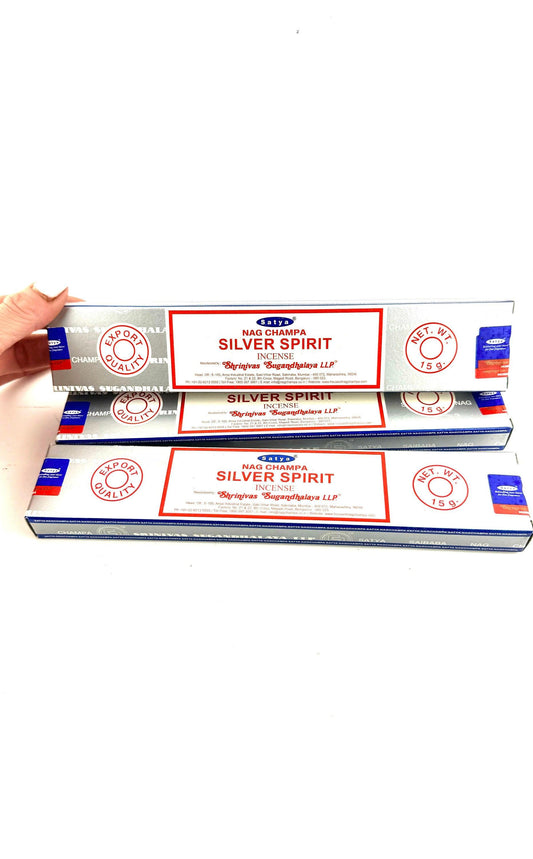 Satya Incense Sticks: Nag Champa Silver Spirit