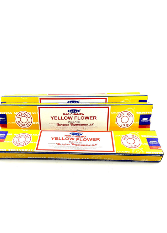 Satya Incense Sticks: Yellow Flower
