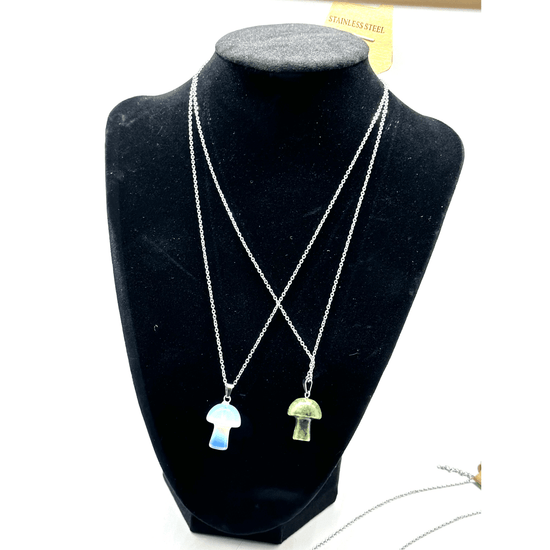 Gemstone Mushroom Necklace