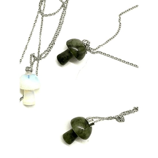 Gemstone Mushroom Necklace