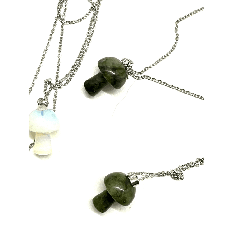 Gemstone Mushroom Necklace