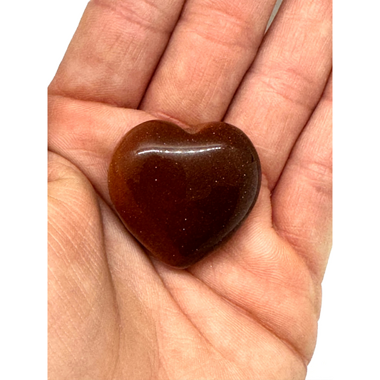 Goldstone Heart Tumbled Stone