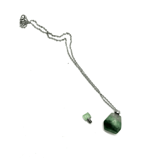 Fluorite Agate Potion Bottle Necklace