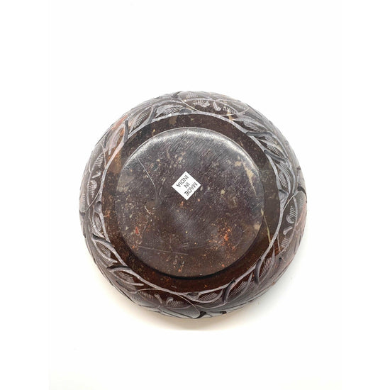 Dim Gray Smudge Bowl: Carved Natural Stone