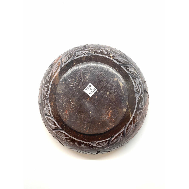 Dim Gray Smudge Bowl: Carved Natural Stone