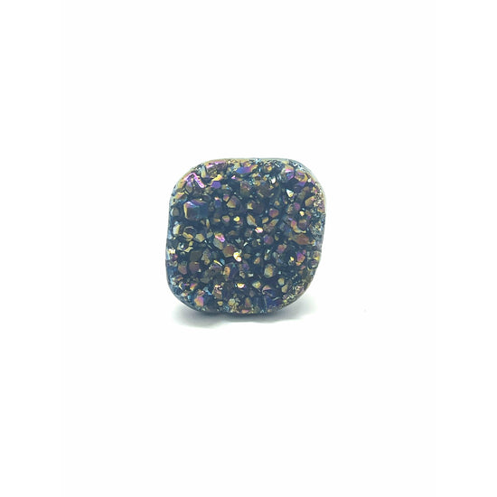 Dim Gray Rings: Large Druzy