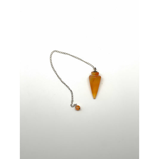 Light Gray Pendulum: Carnelian Curved