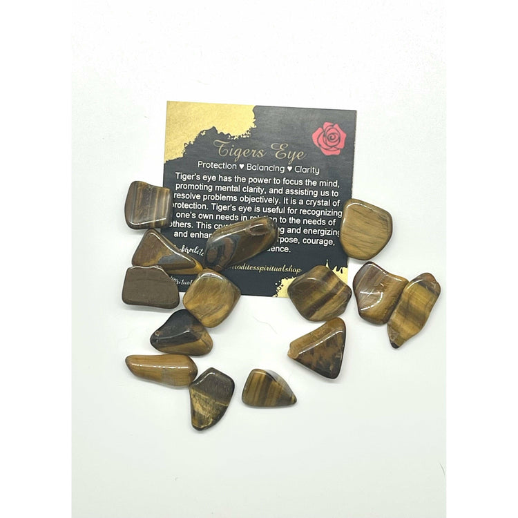 Dark Slate Gray Tiger's Eye Tumbled Stone