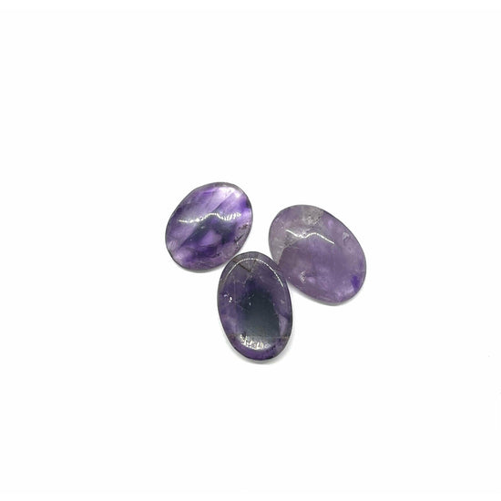 Dim Gray Amethyst Worry Stones