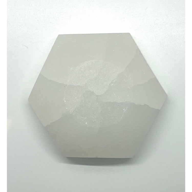 Gray Selenite Hexagon Bowl
