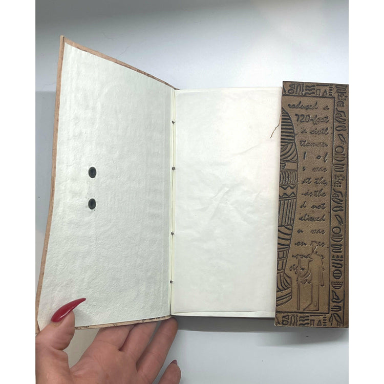 Light Gray Egyptian Leather Journal