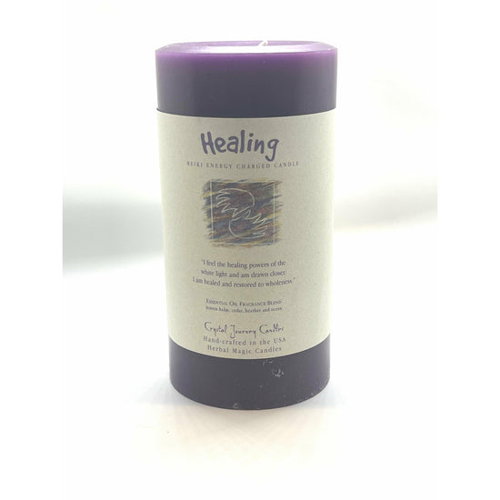 Light Gray Candles: Reiki Pillar Large