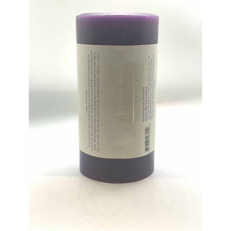 Beige Candles: Reiki Pillar Large