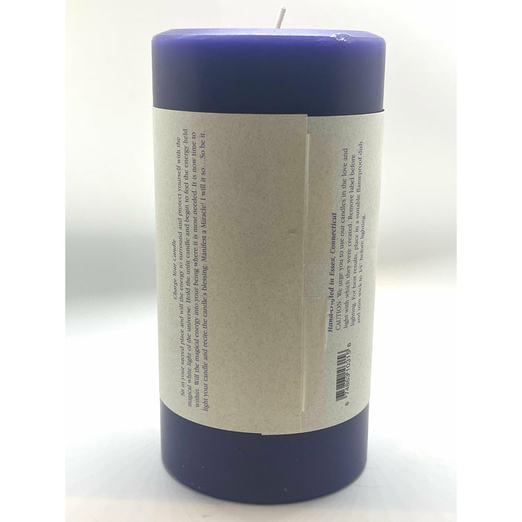 Light Gray Candles: Reiki Pillar Large