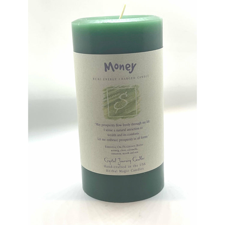 Light Gray Candles: Reiki Pillar Large