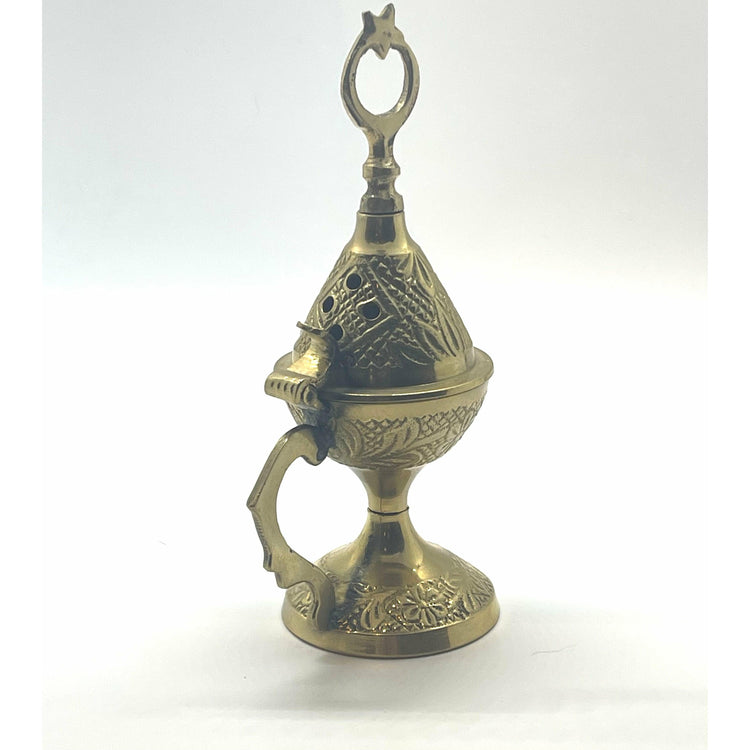 Beige Burner: Elegant Mini Brass Burner