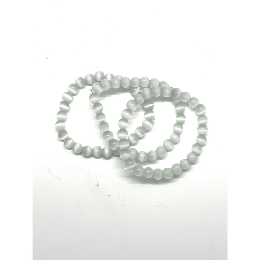 Selenite Bead Bracelet
