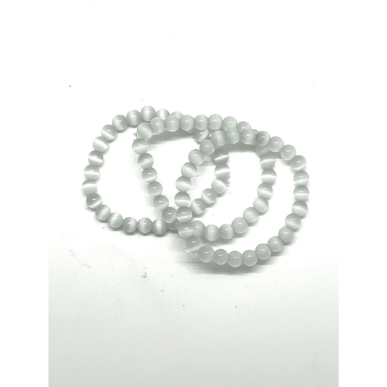 Selenite Bead Bracelet