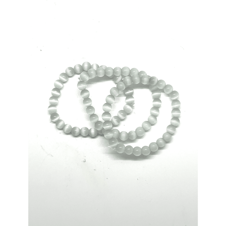 Selenite Bead Bracelet