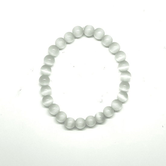Selenite Bead Bracelet