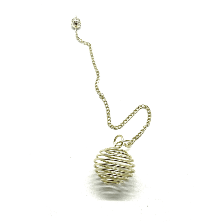 Silver Circle Metal Cage Pendulum