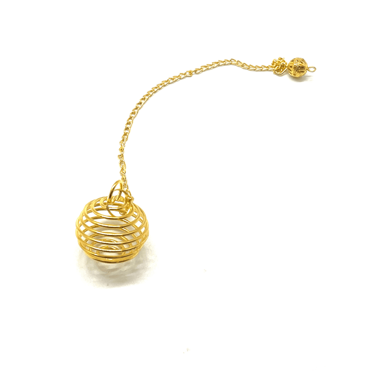 Gold Circle Metal Cage Pendulum