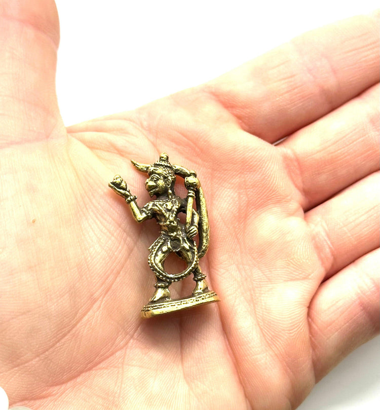 Standing Hanuman Brass Figurine