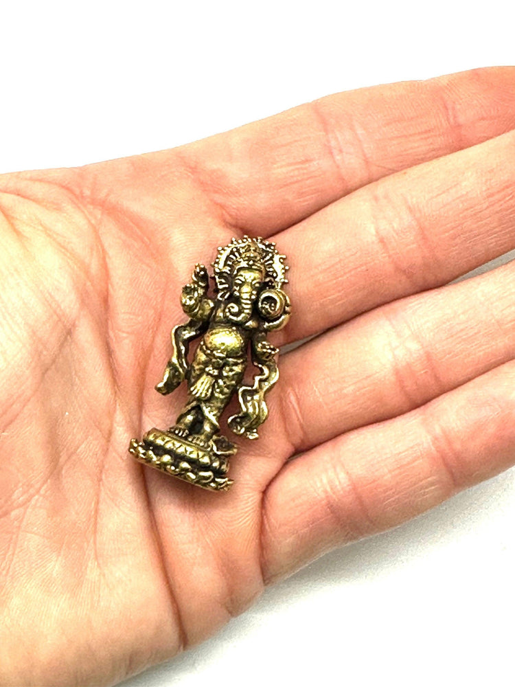Standing Ganesh Mini Brass Figurine