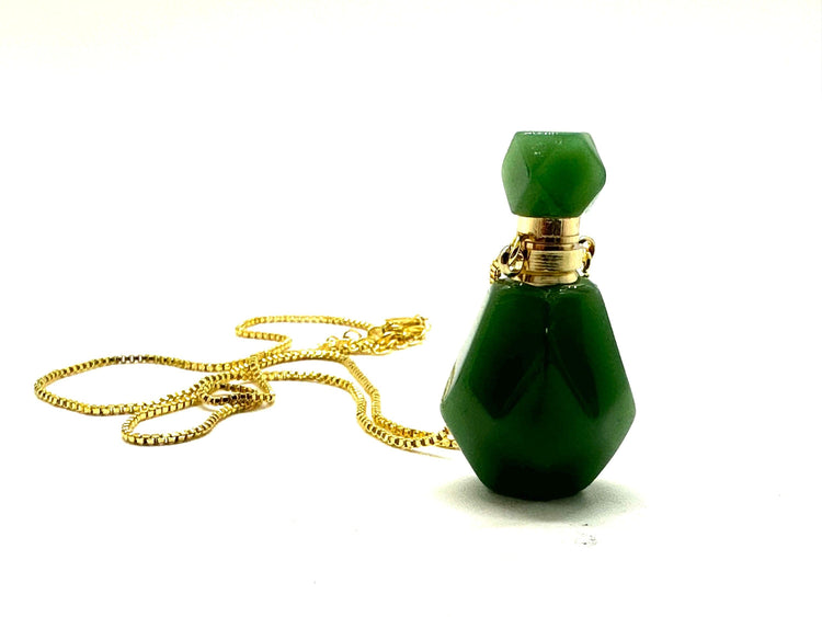 Potion Bottle Necklace: Green Aventurine