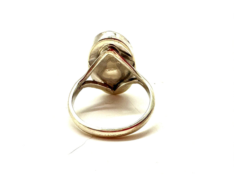 Amber Sterling Silver Ring