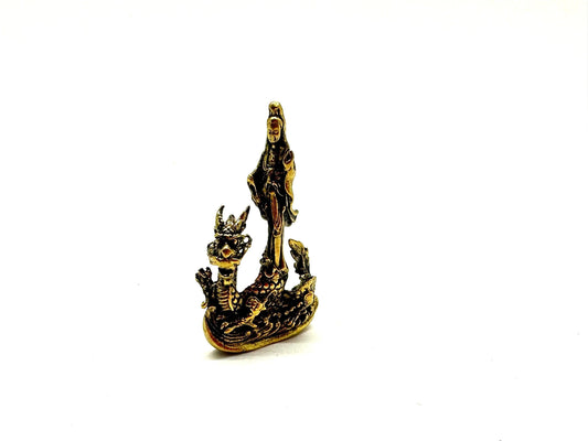Kuan Yin Mini Brass Figurine