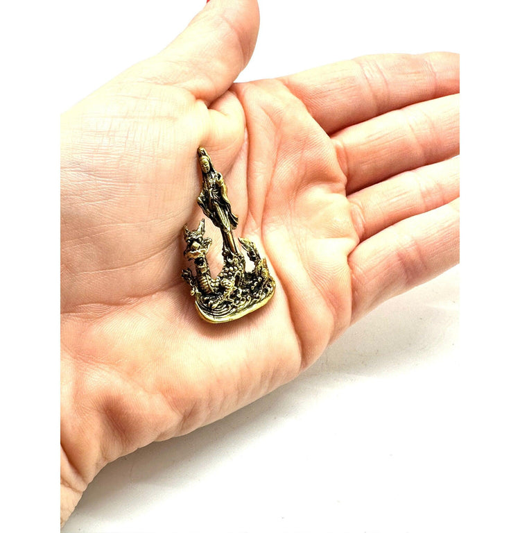 Kuan Yin Mini Brass Figurine
