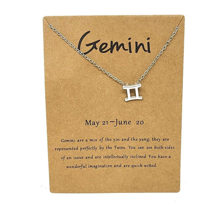 Gemini Charm Necklace Gold/Siver