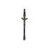 Magick Wand - Amethyst Point w/ Gold Isis