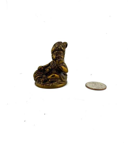 Baby Krishna brass figurine 2"H 1.75"