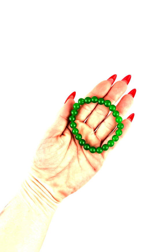 Bracelet - Green Jade 8mm - Tool to attract abundance, prosperity & good luck