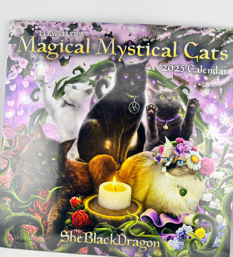 Llewellyn's 2025 Magical Mystical Cats Calendar