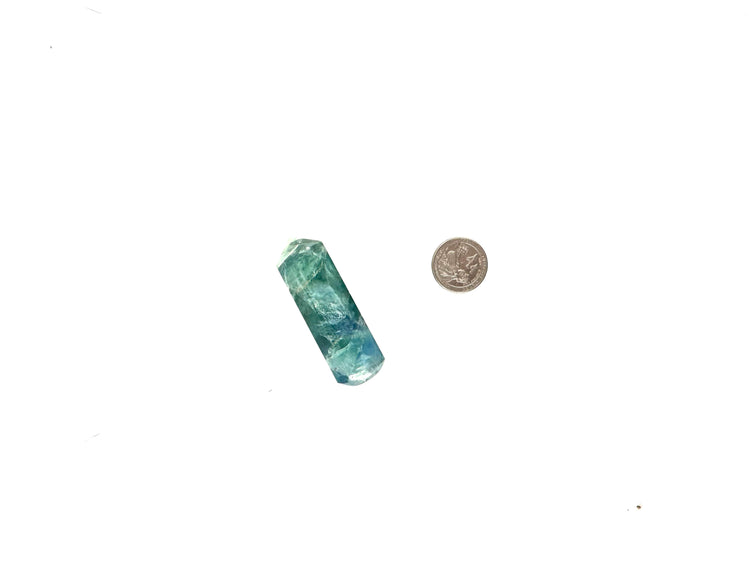 Fluorite pointed tip crystal wand - approx 2" -