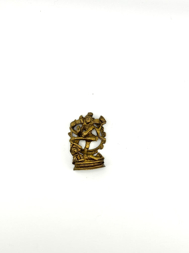 Shiva Natraj Brass Figurine 3"h