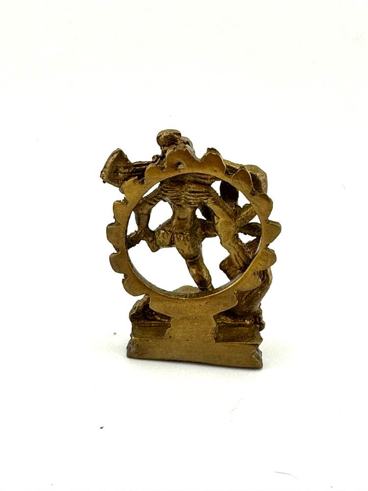 Shiva Natraj Brass Figurine 3"h